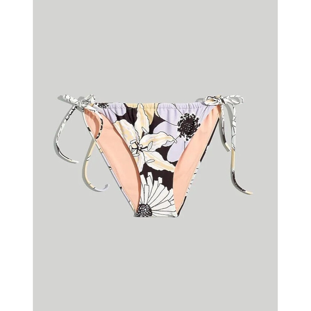 Madewell Second Wave String Bikini Bottom in Blossom Power NWT Size XXL